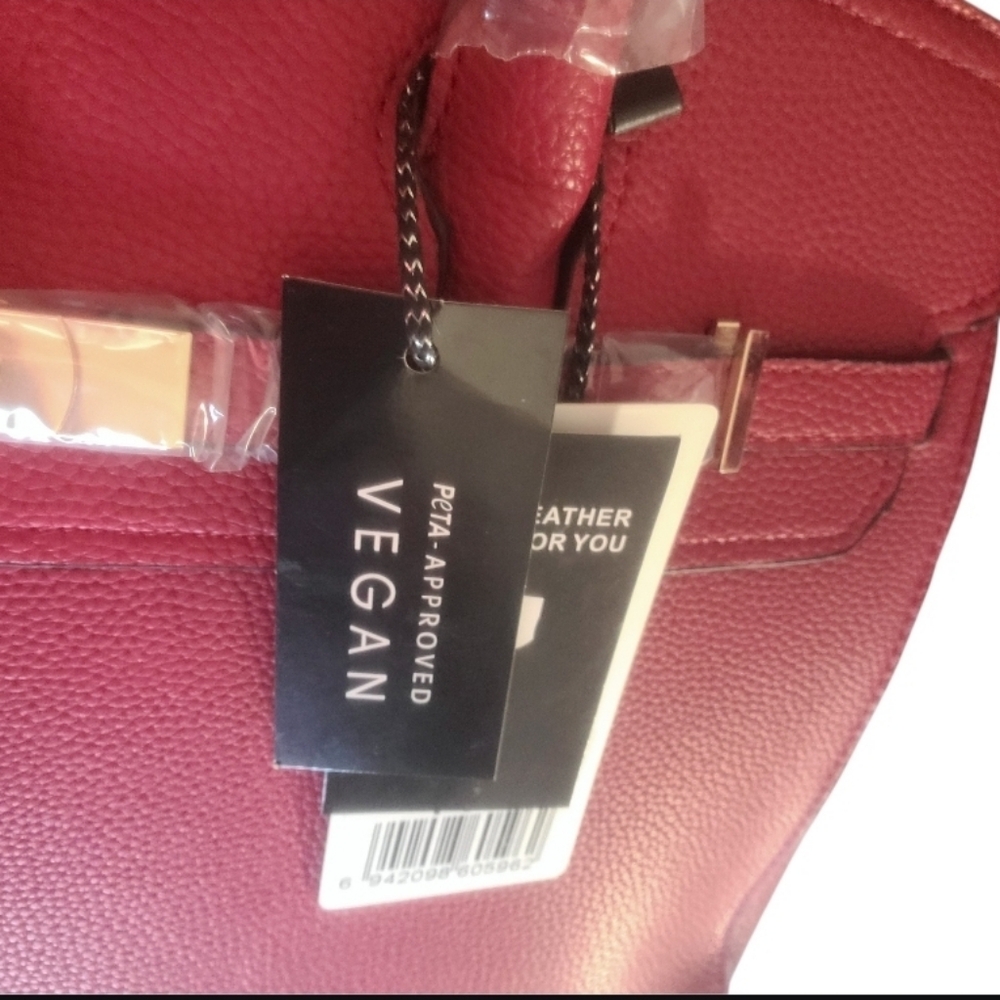 🧧NWT BIRKIN INSPIRED VEGAN LEATHER BAG(size 42) - Picture 5 of 12